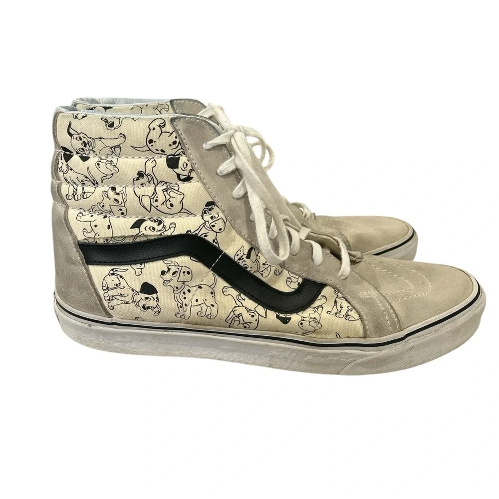 Vans x Disney 101 Dalmatians RARE Sk8-Hi High Top Lace Up Sneakers - Size 10